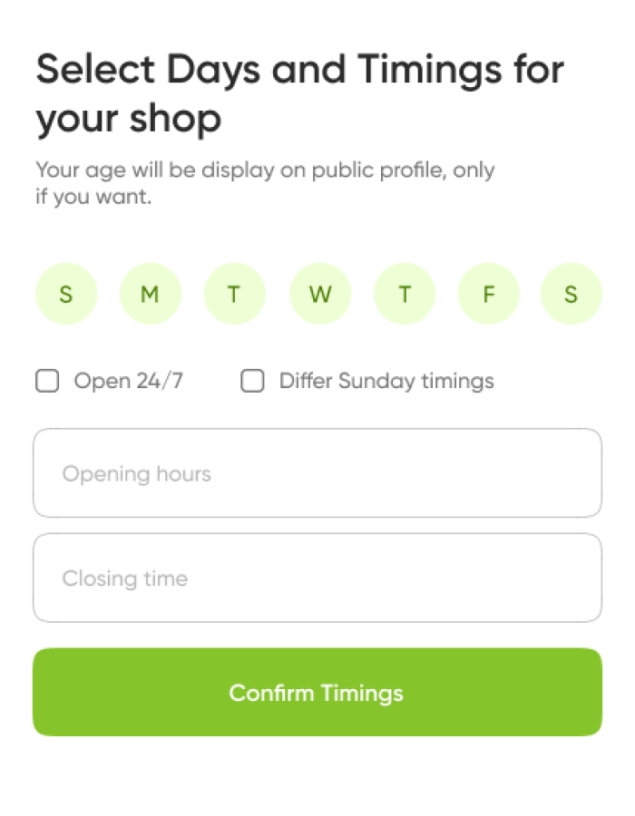 Grocery – Business Timming