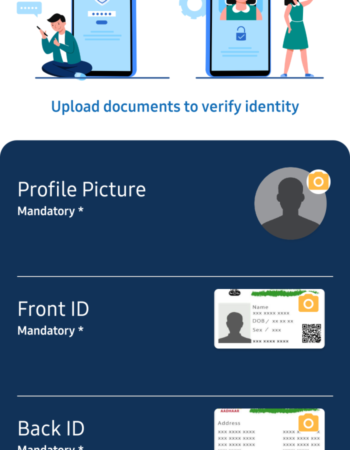 Verity – ID Uploads Screen