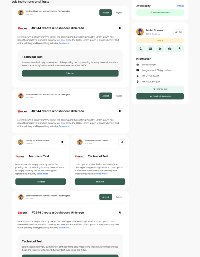 Quiz app – Jobs/Tasks