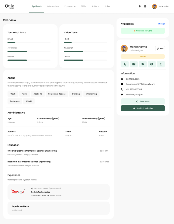 Quiz app – Overview
